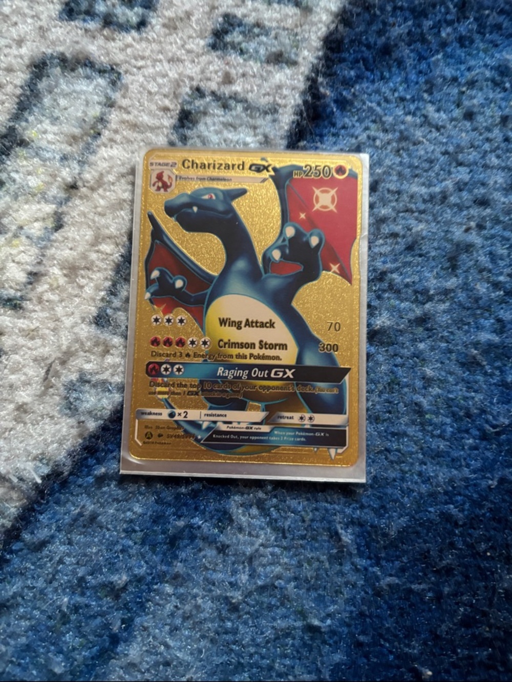 Charizard GX Gold Holo Pokémon Card